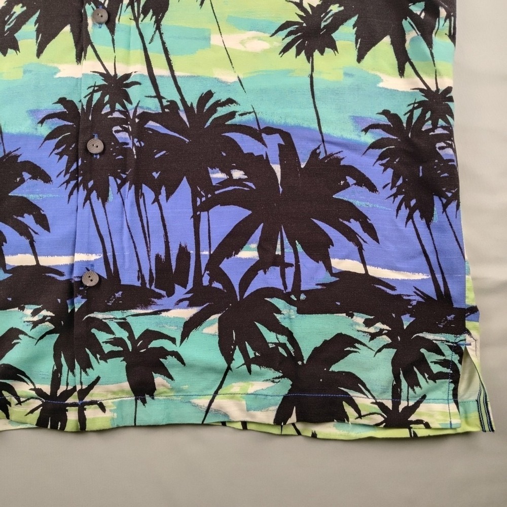 Tommy Bahama Veracruz Cay Shirt Mens XL Blue Palm Tree Hawaiian Beach Tropical - Picture 6 of 16